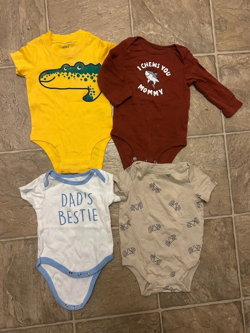 Baby Boy 3-6M Clothes Bundle 13 Pc Carters Gap Old Navy Sleepers Onesies Fall